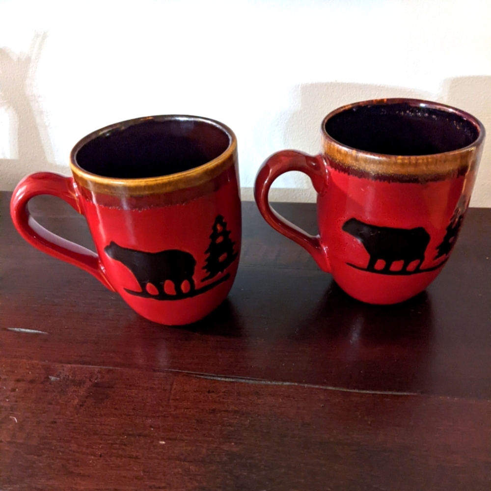 a pair of used / like new coffee mugs